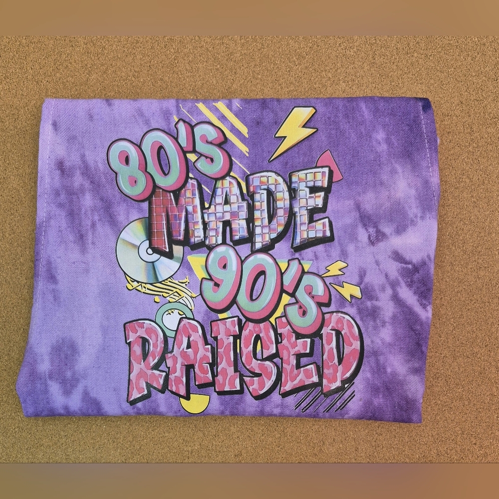 🌼5/$20 apron design 80's made, 90's raised tie-dye purple hand-made, hand-dyed - Picture 2 of 3